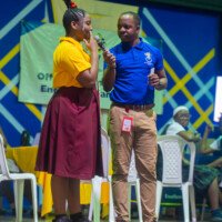 Host of UTECH Open House engaging student from the Port Antonio High School.
Location: Alfred Sangster Auditorium
Date: October 15,2025